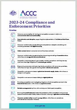 Enforcement and compliance priorities list