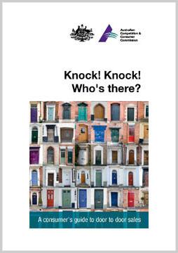 A consumers guide to door to door sales cover