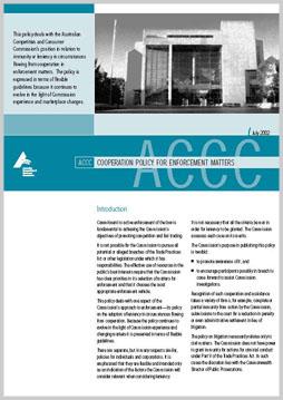 ACCC cooperation policy July 2002 cover