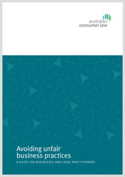 Avoiding unfair business practices - a guide for businesses and legal practitioners cover