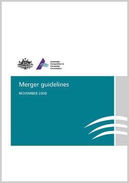 Merger guidelines cover