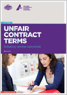 Unfair contract terms in consumer contracts cover