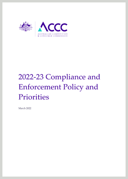 Compliance and Enforcement Policy and Priorities 2022-23 cover