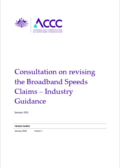 Consultation on revising the Broadband Speeds Claims – Industry Guidance cover